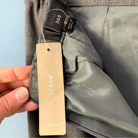 NWT J. Crew 365 Grey Asymmetrical Pencil Skirt in Everyday Wool - Picture 6 of 6